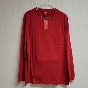 Holiday Lane, Men's 2 Pc Pajama Set. Red Shirt, Flannel Plaid Bottoms. XXL. NWT